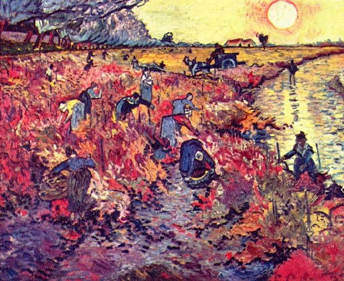 Vincent Van Gogh Die roten Weingarten Spain oil painting art